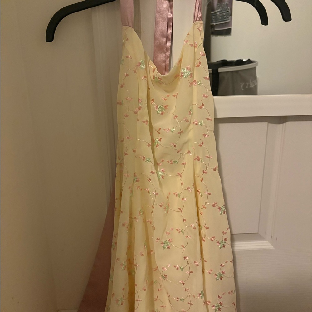 Lucy in the Sky Yellow and Pink Floral Dress